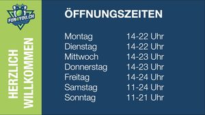 Frühere Öffnungszeiten am Wochenende